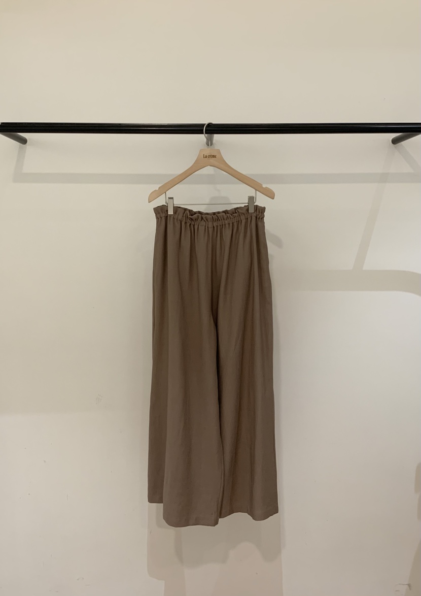 LA CREME韓國東大門直郵女裝新品26春夏熱賣休閑褲亞麻布LA CREME休閑褲圖色3