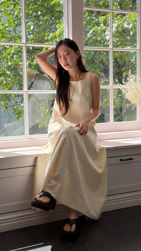 HEY/TO SEWING韓國直郵實拍女裝新款26夏季連衣裙亞麻布BY HEY/TO SEWING連衣裙
