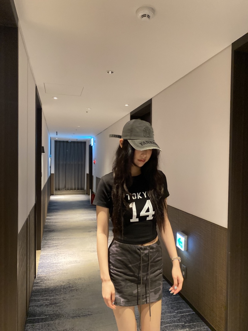 FOUREIGHT韓國東大門直郵女裝新款推薦熱賣人氣職業短裙迷彩FOUR EIGHT短裙