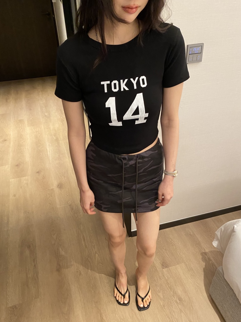 FOUREIGHT韓國東大門直郵女裝新款推薦熱賣人氣職業短裙迷彩FOUR EIGHT短裙