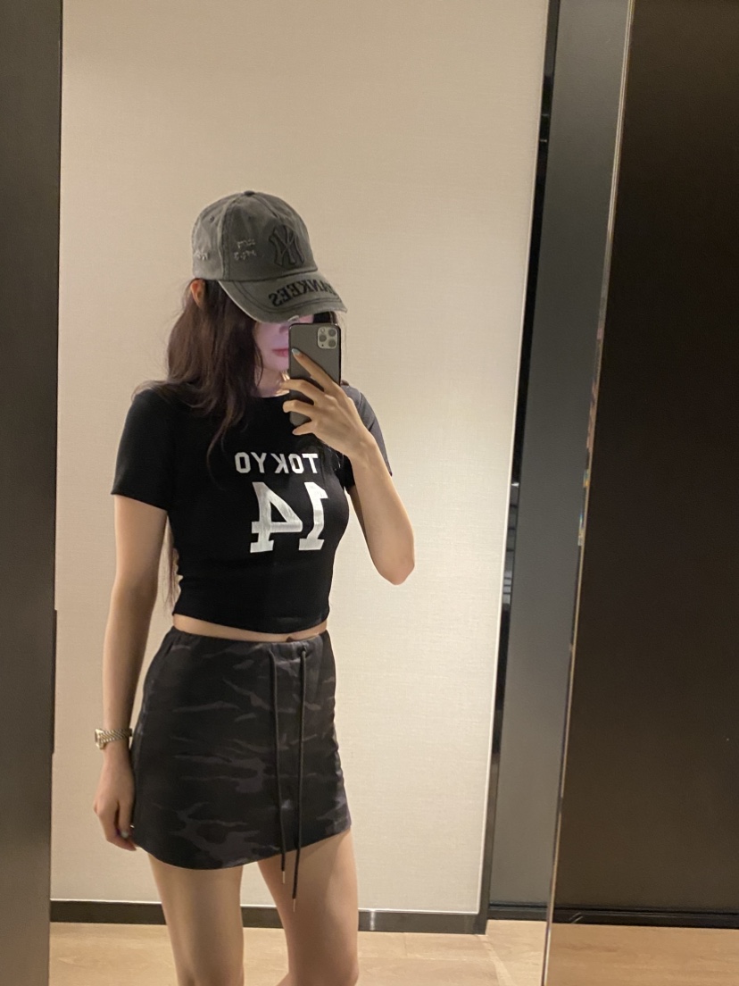 FOUREIGHT韓國東大門直郵女裝新款推薦熱賣人氣職業短裙迷彩FOUR EIGHT短裙