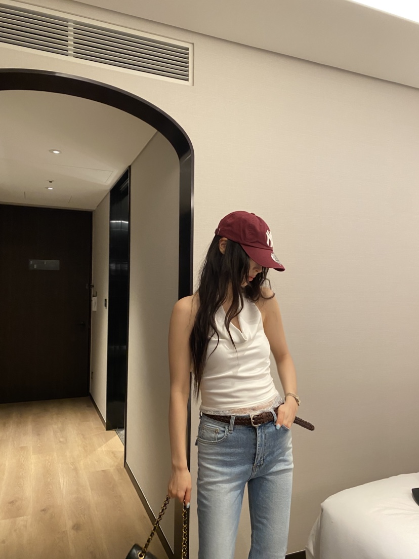 FOUREIGHT東大門實拍韓國女士新品職業吊帶背心露背無袖緞面FOUR EIGHT吊帶/背心