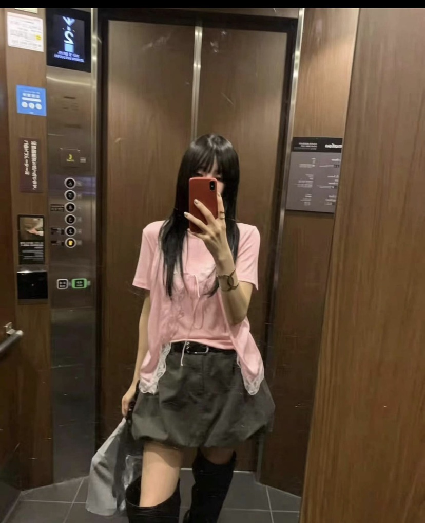 T STOR-티스토리-OT韓國代購女士新品26夏季人氣T恤蕾絲T STOR-2件起T恤