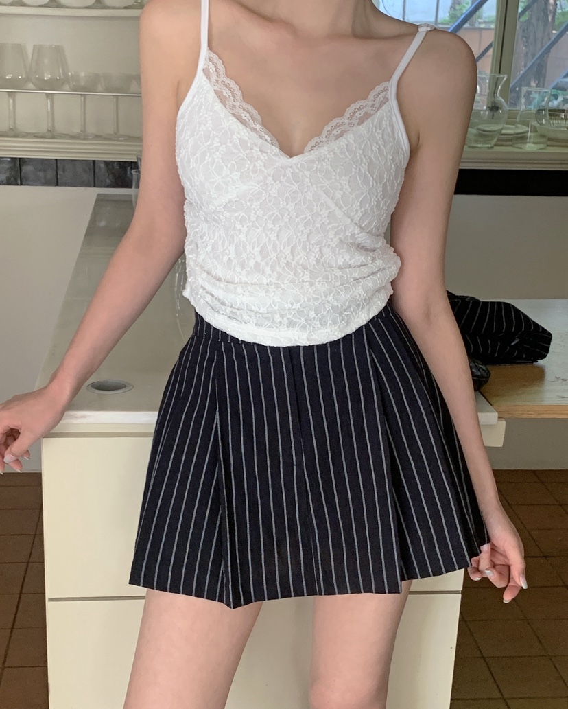 VERANDA韓國東大門直郵女士新品人氣26夏季休閑吊帶背心蕾絲VERANDA吊帶/背心