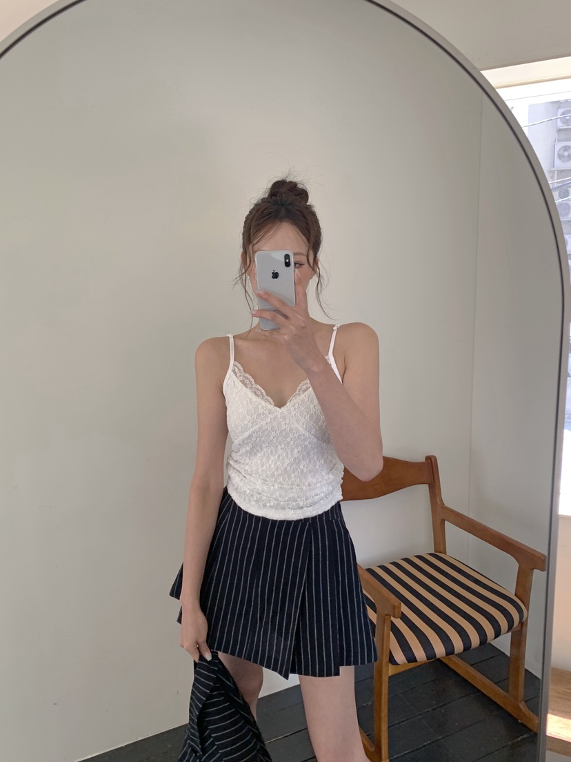 VERANDA韓國東大門直郵女士新品人氣26夏季休閑吊帶背心蕾絲VERANDA吊帶/背心
