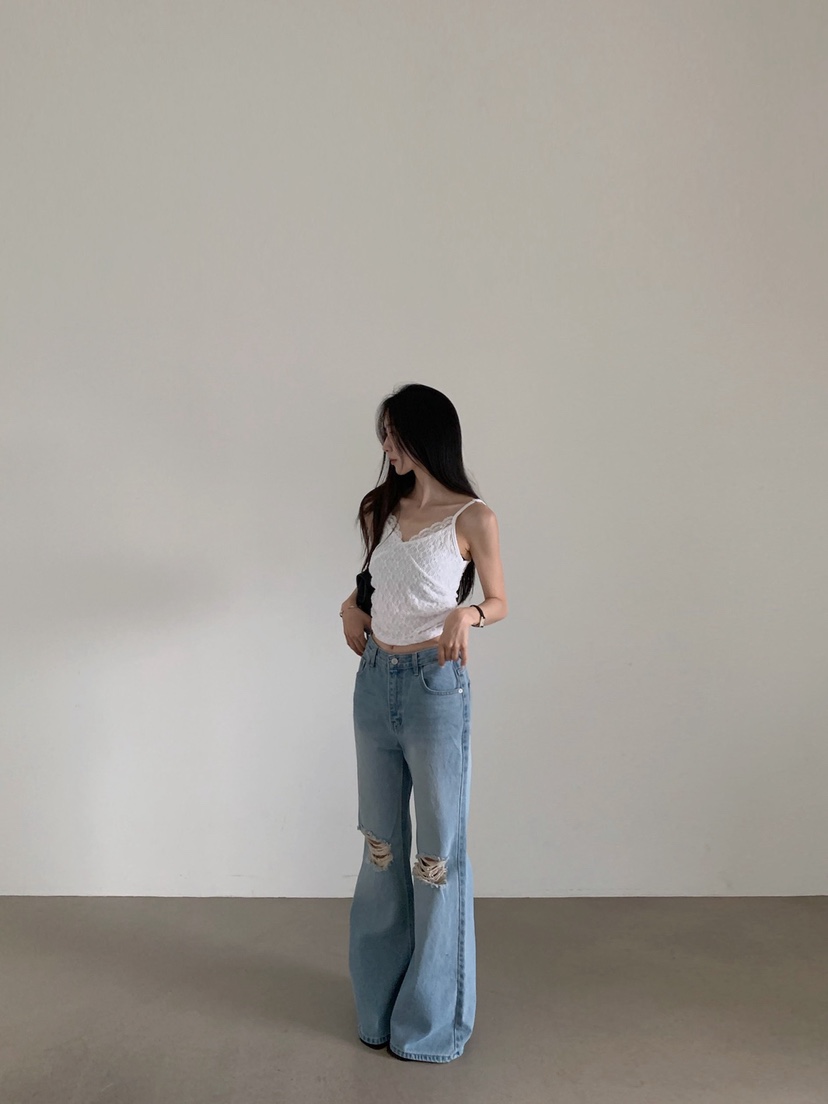 VERANDA韓國東大門直郵女士新品人氣26夏季休閑吊帶背心蕾絲VERANDA吊帶/背心