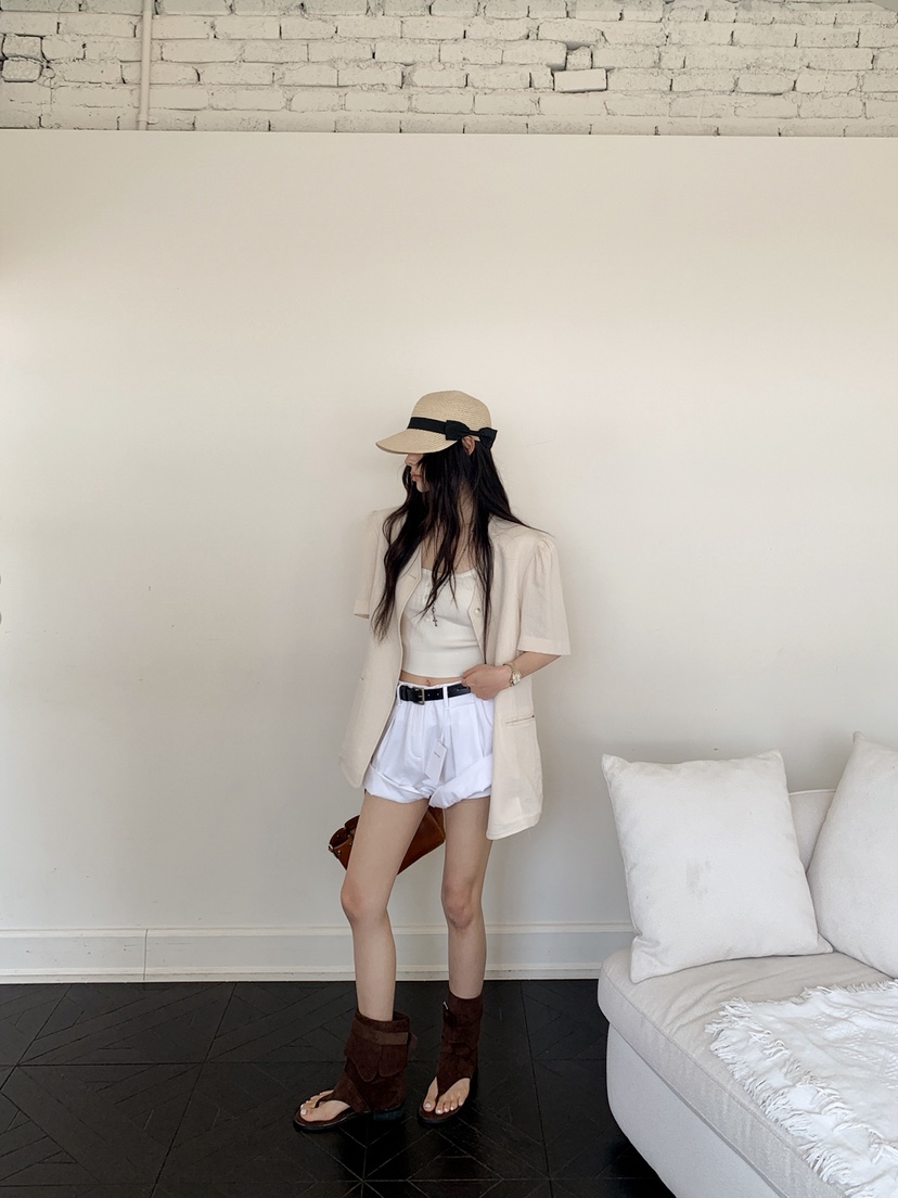 OURWAVE/OUR ROOM韓國代購女士新品26夏季人氣夾克亞麻絨Our Wave/Our Room夾克