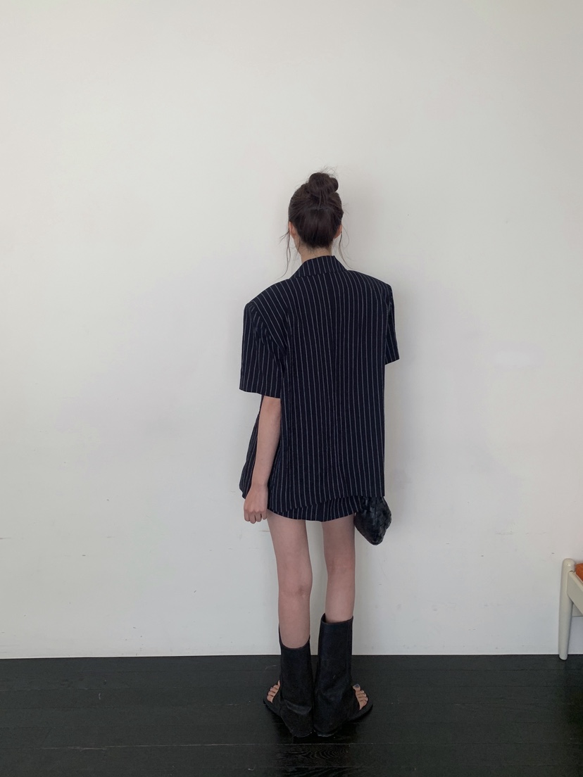 VERANDA韓國直郵女士新品人氣26春夏時尚休閑26夏季夾克條紋VERANDA夾克