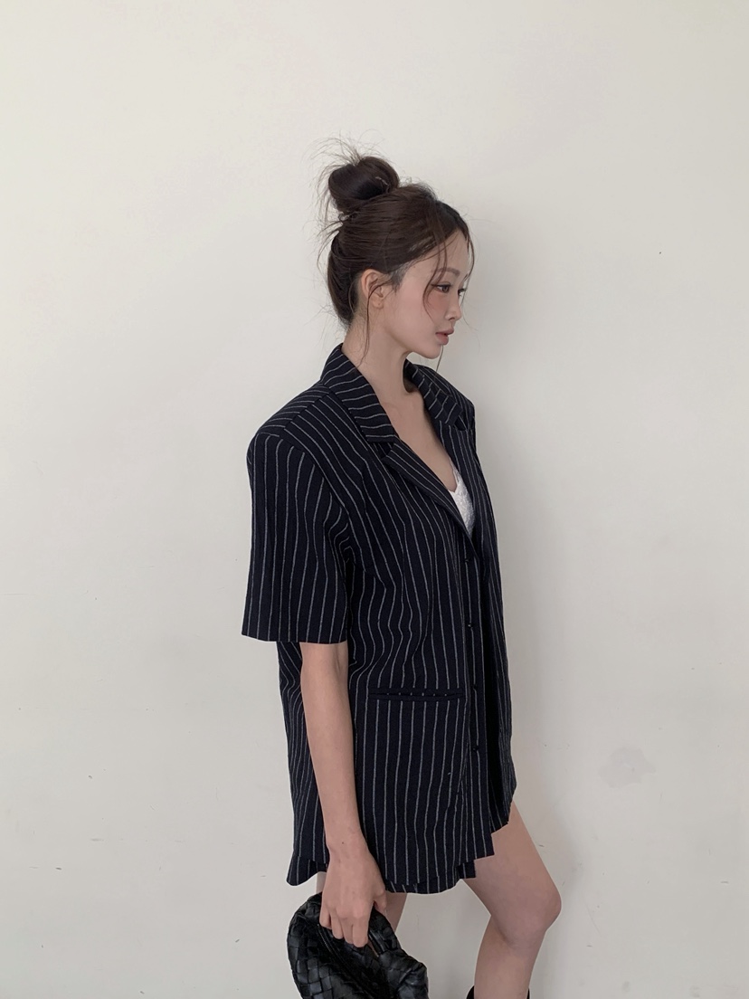 VERANDA韓國直郵女士新品人氣26春夏時尚休閑26夏季夾克條紋VERANDA夾克