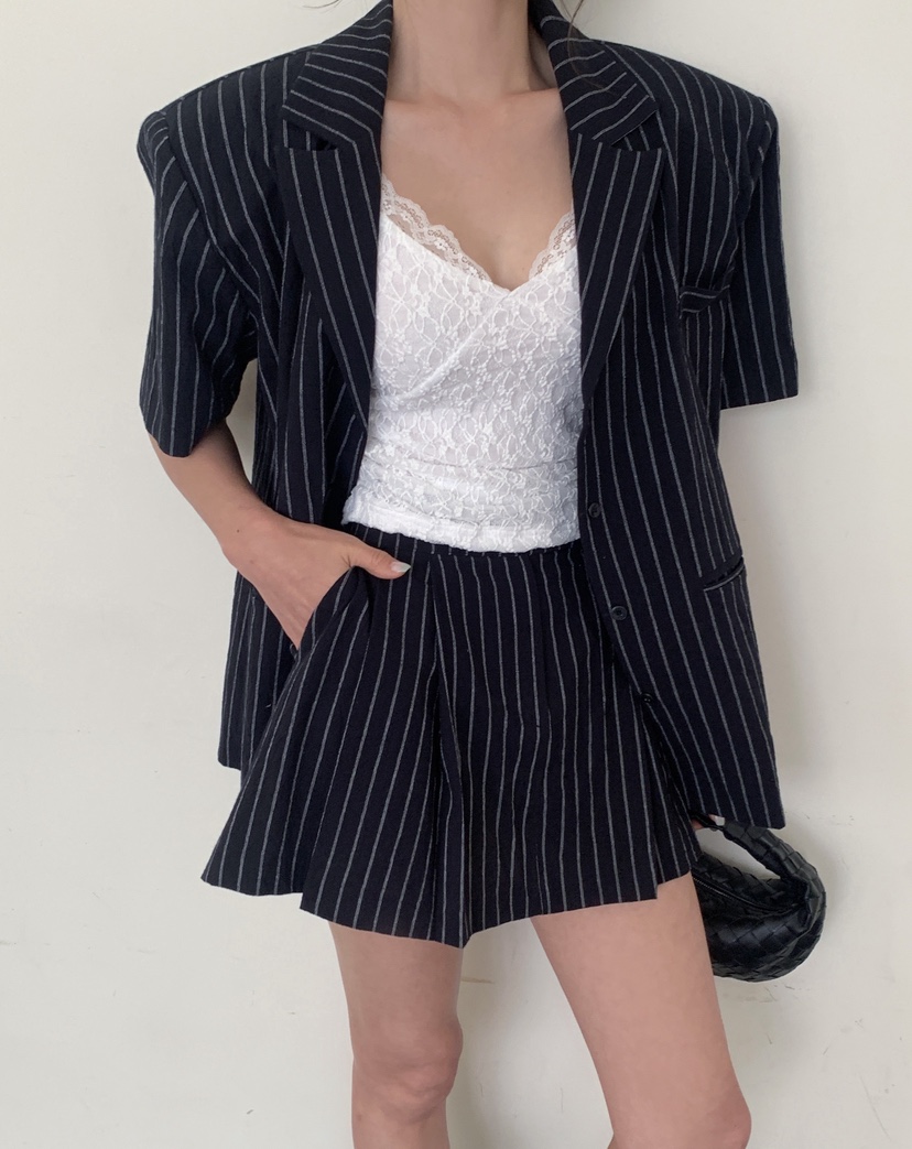 VERANDA韓國直郵女士新品人氣26春夏時尚休閑26夏季夾克條紋VERANDA夾克