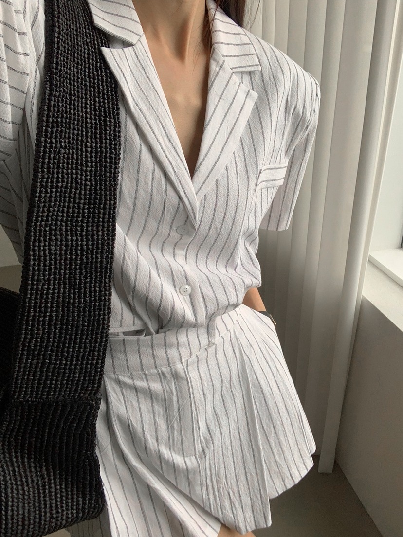 VERANDA韓國直郵女士新品人氣26春夏時尚休閑26夏季夾克條紋VERANDA夾克