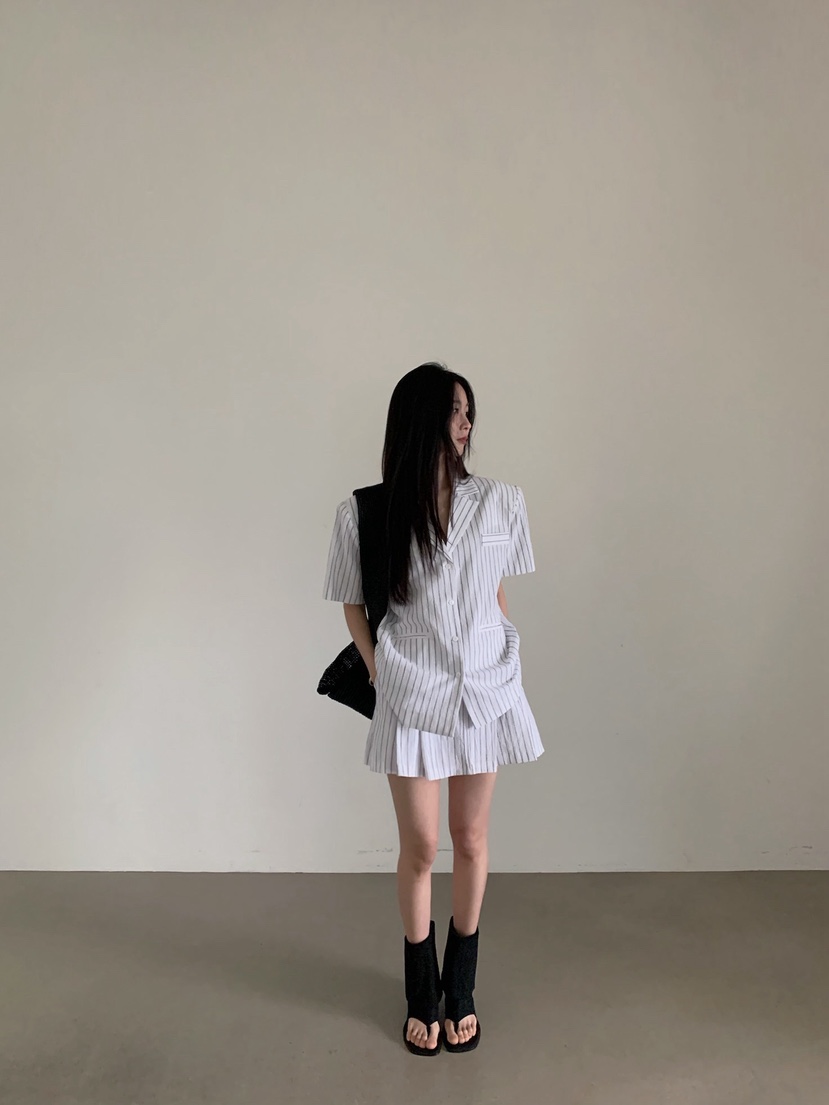 VERANDA韓國直郵女士新品人氣26春夏時尚休閑26夏季夾克條紋VERANDA夾克