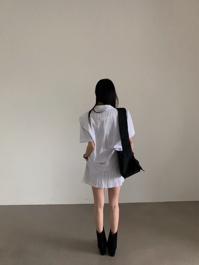 VERANDA韓國直郵女士新品人氣26春夏時尚休閑26夏季夾克條紋VERANDA夾克