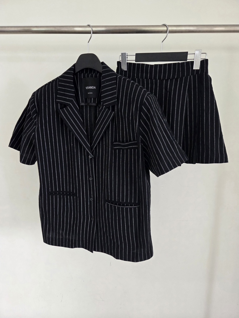 VERANDA韓國直郵女士新品人氣26春夏時尚休閑26夏季夾克條紋VERANDA夾克