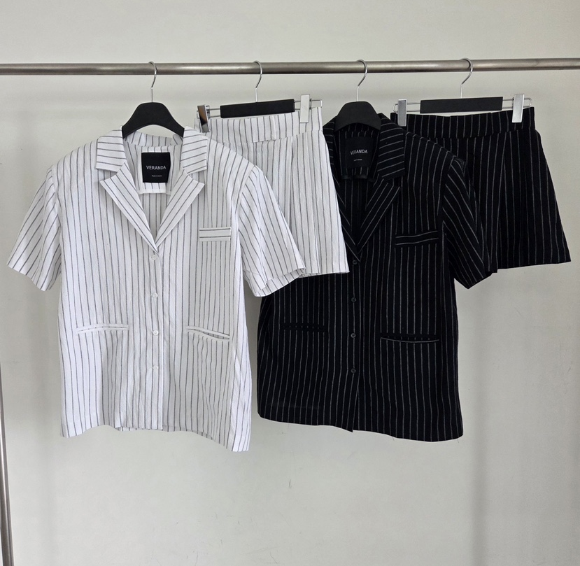 VERANDA韓國直郵女士新品人氣26春夏時尚休閑26夏季夾克條紋VERANDA夾克