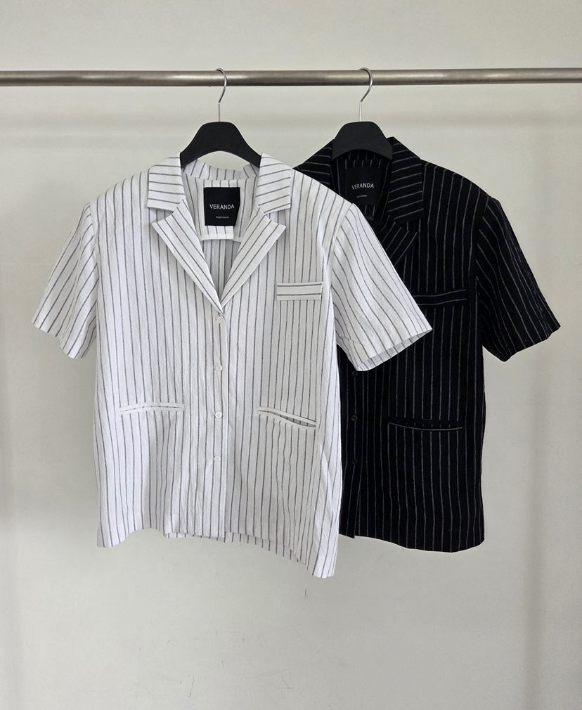 VERANDA韓國直郵女士新品人氣26春夏時尚休閑26夏季夾克條紋VERANDA夾克