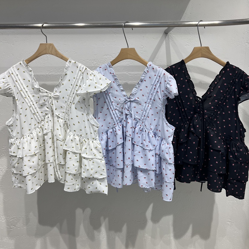OLA韓國直郵實拍女士新款26夏季休閑26春夏職業襯衫蕾絲衫mellor/OLA襯衫/蕾絲衫