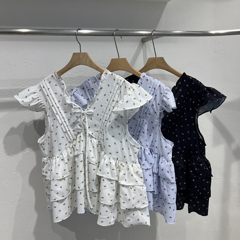 OLA韓國直郵實拍女士新款26夏季休閑26春夏職業襯衫蕾絲衫mellor/OLA襯衫/蕾絲衫