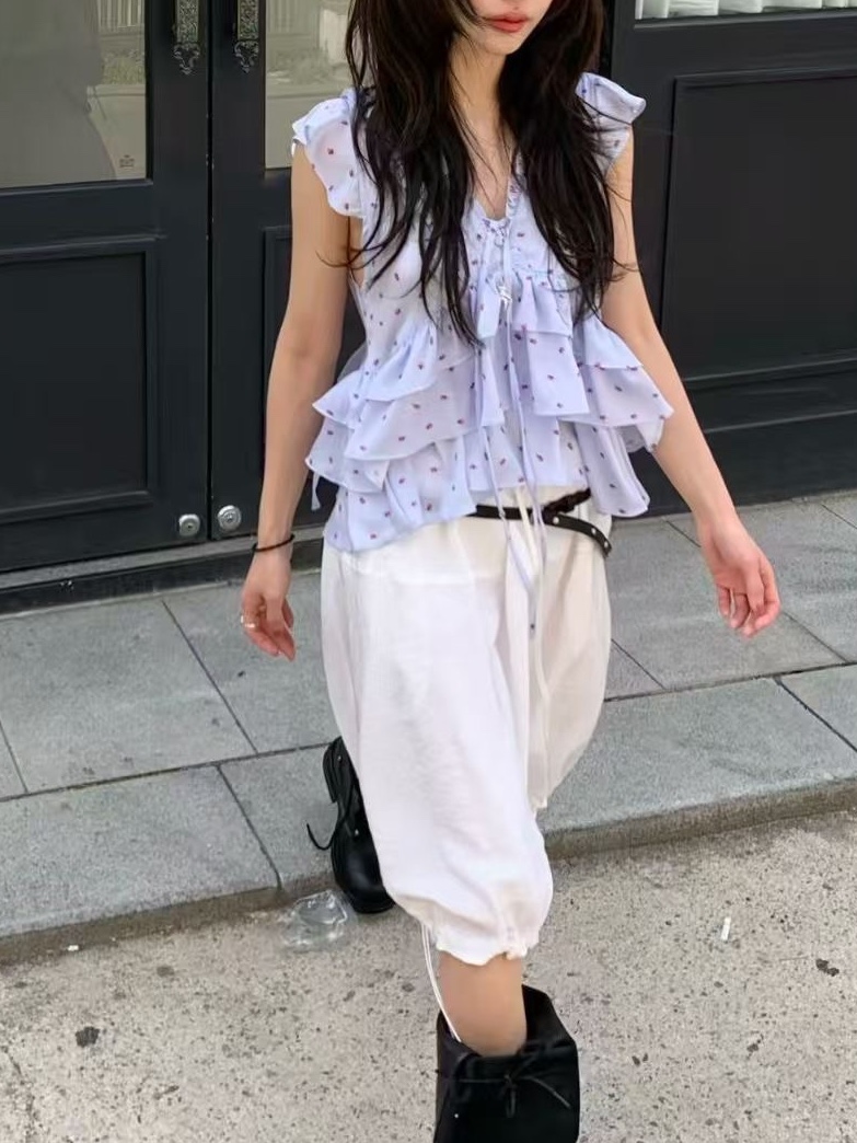 OLA韓國直郵實拍女士新款26夏季休閑26春夏職業襯衫蕾絲衫mellor/OLA襯衫/蕾絲衫