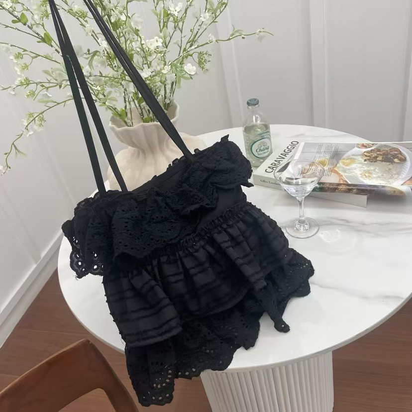 T STOR-티스토리-OT韓國直郵女裝新品時尚單肩斜跨包蕾絲T STOR-2件起單肩/斜跨包圖色2