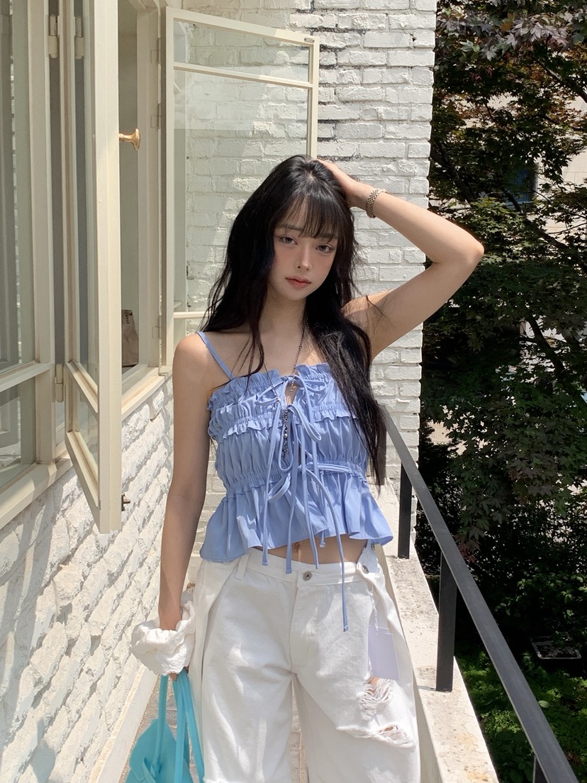 OURWAVE/OUR ROOM韓國直郵女士新品職業時尚26夏季吊帶背心Our Wave/Our Room吊帶/背心