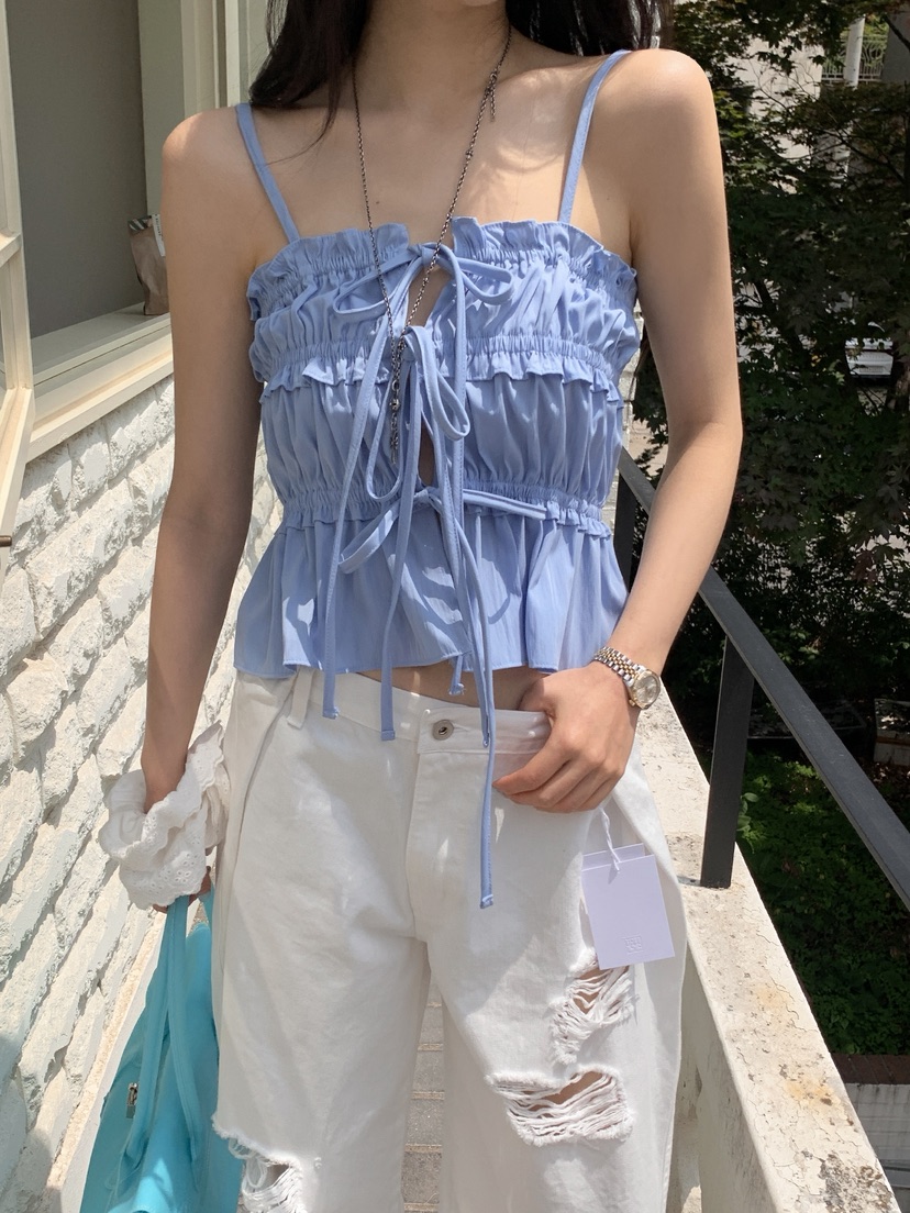 OURWAVE/OUR ROOM韓國直郵女士新品職業時尚26夏季吊帶背心Our Wave/Our Room吊帶/背心
