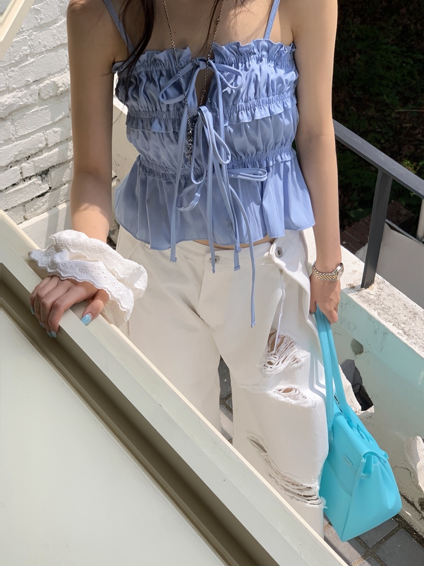 OURWAVE/OUR ROOM韓國直郵女士新品職業時尚26夏季吊帶背心Our Wave/Our Room吊帶/背心