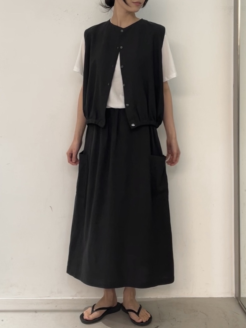 PEPPER-L韓國東大門代購女士新品26春夏26夏季馬甲褶皺亞麻PEPPER馬甲