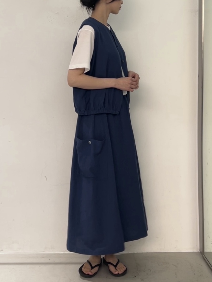 PEPPER-L韓國東大門代購女士新品26春夏26夏季馬甲褶皺亞麻PEPPER馬甲