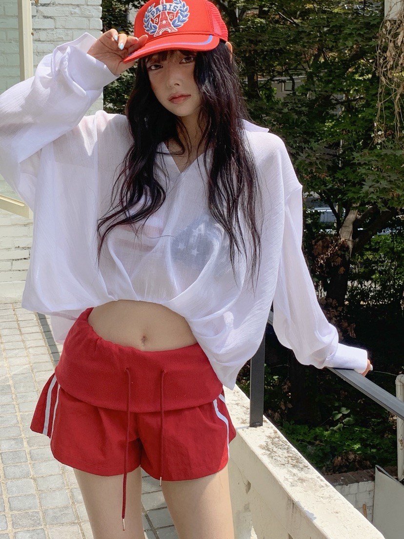 OURWAVE/OUR ROOM韓國直郵女士新品熱賣襯衫蕾絲衫透明Our Wave/Our Room襯衫/蕾絲衫