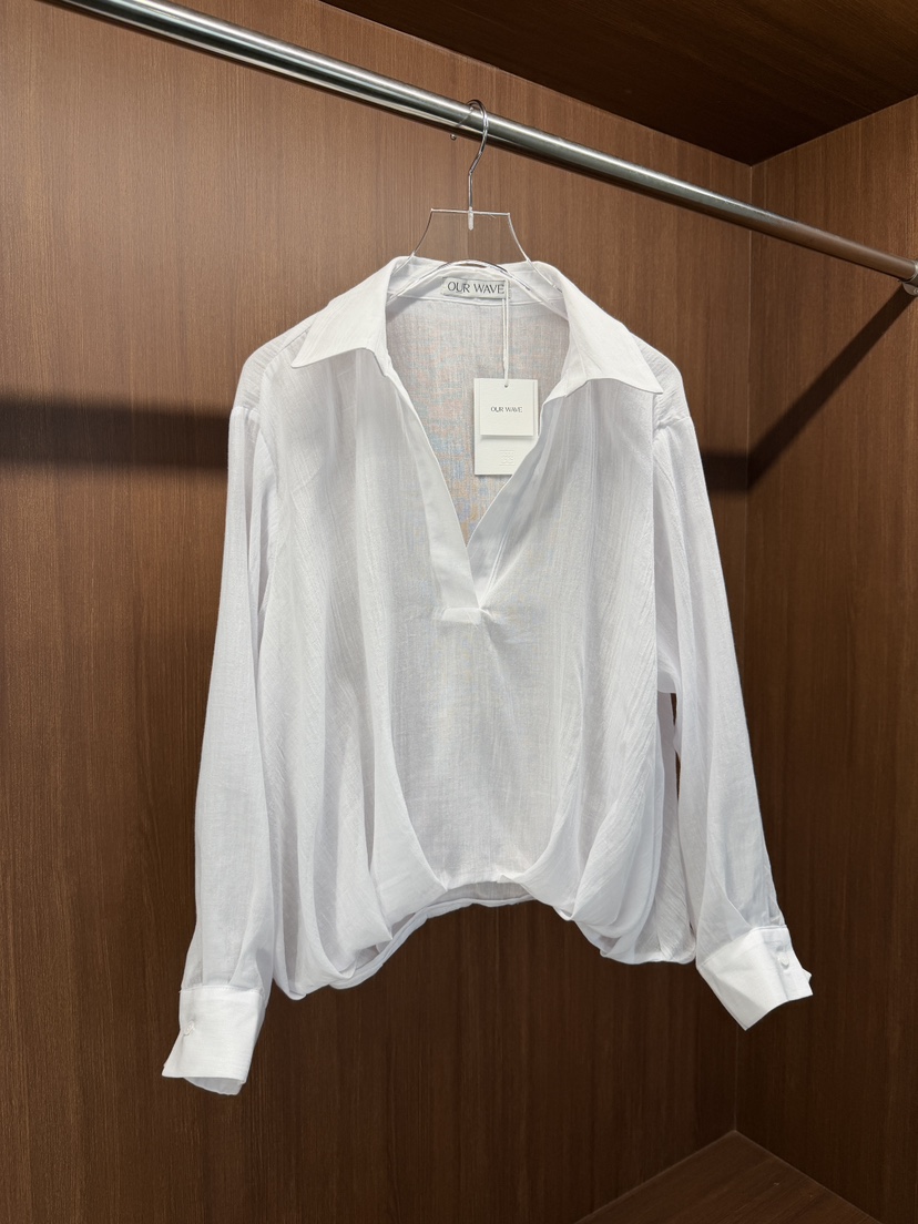 OURWAVE/OUR ROOM韓國直郵女士新品熱賣襯衫蕾絲衫透明Our Wave/Our Room襯衫/蕾絲衫圖色1