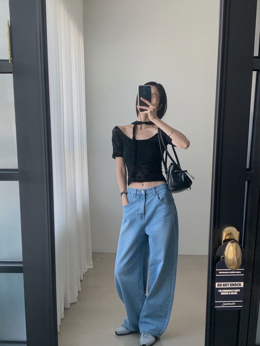 VERANDA韓國直郵女士新品26夏季熱賣26春夏時尚T恤含脖帶VERANDAT恤