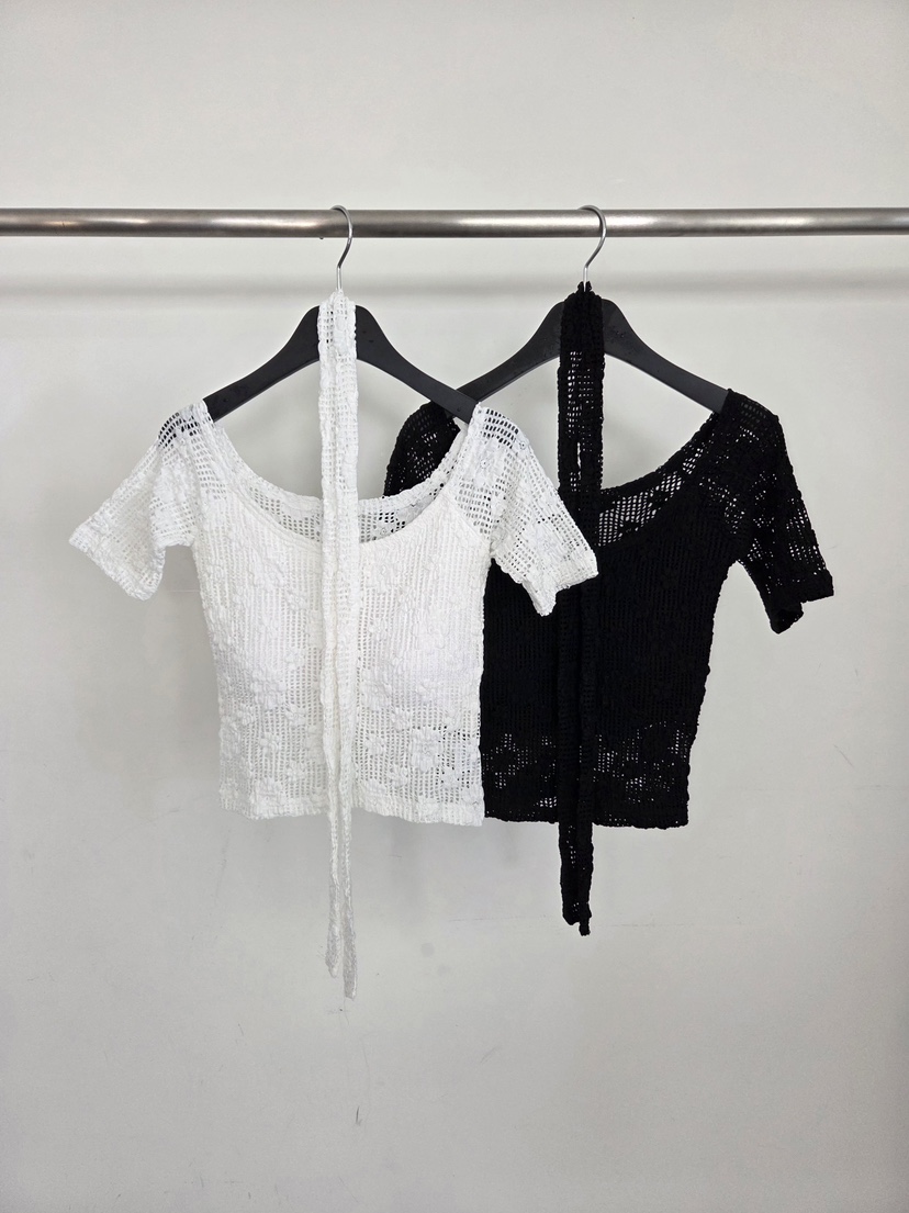 VERANDA韓國直郵女士新品26夏季熱賣26春夏時尚T恤含脖帶VERANDAT恤