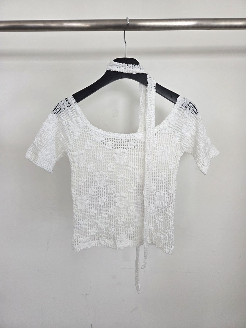 VERANDA韓國直郵女士新品26夏季熱賣26春夏時尚T恤含脖帶VERANDAT恤