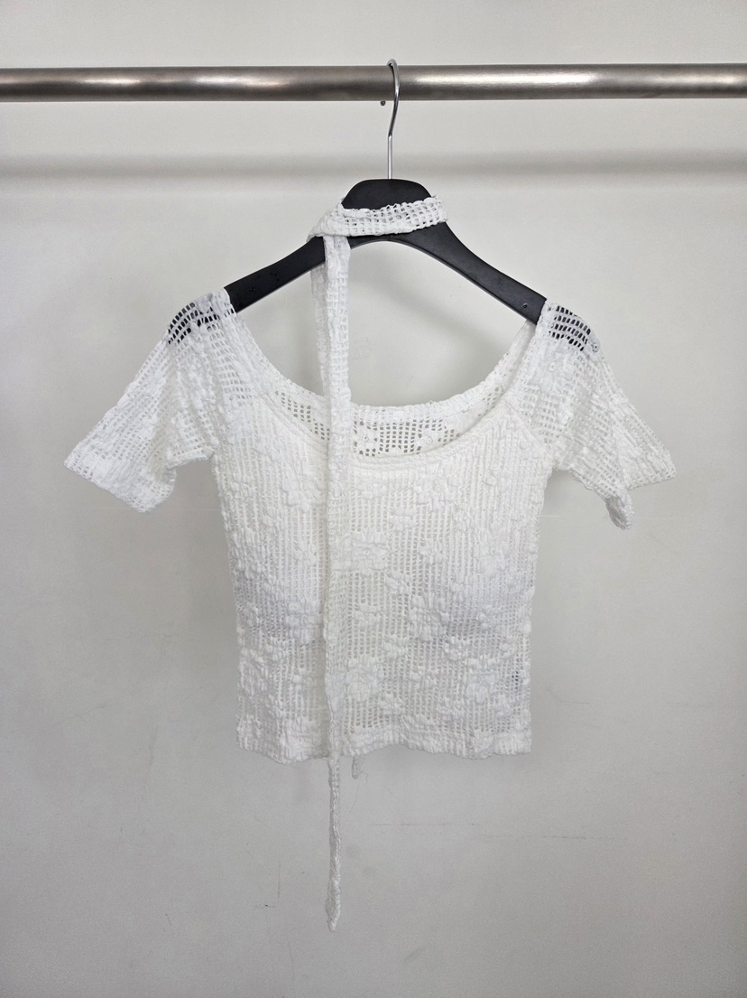 VERANDA韓國直郵女士新品26夏季熱賣26春夏時尚T恤含脖帶VERANDAT恤圖色1