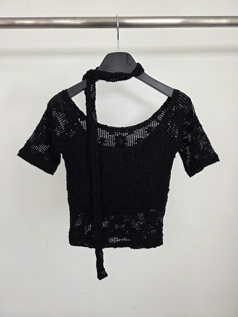 VERANDA韓國直郵女士新品26夏季熱賣26春夏時尚T恤含脖帶VERANDAT恤圖色2