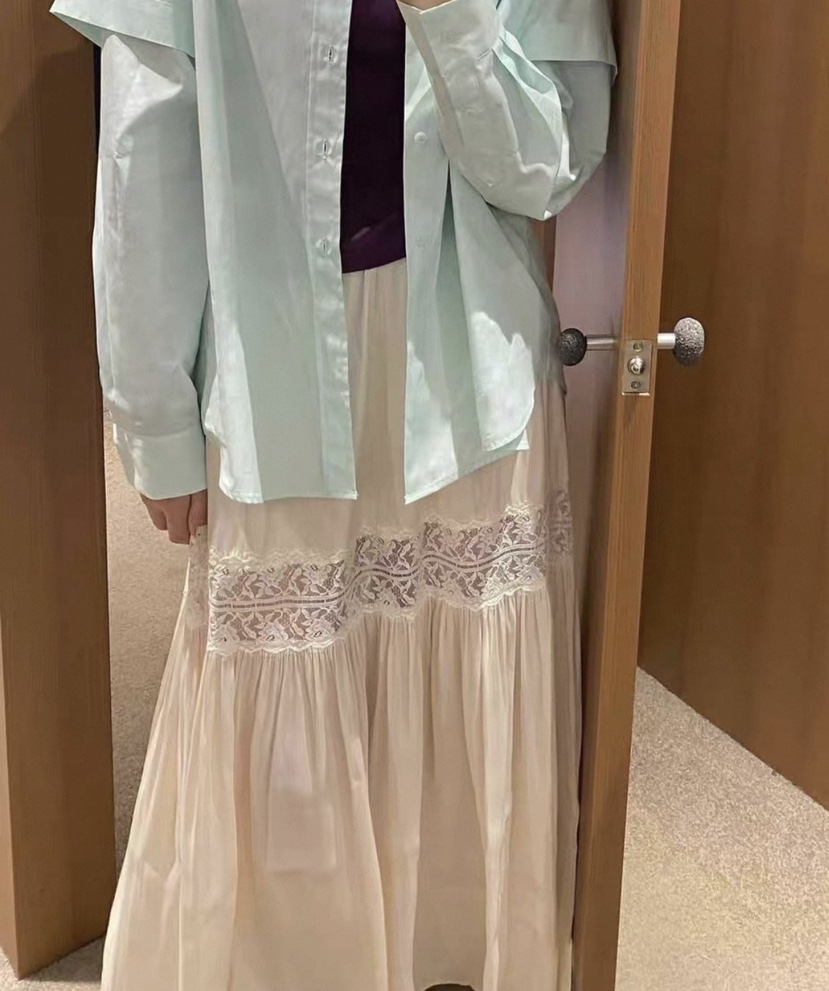 T STOR-티스토리-OT東大門實拍韓國女裝新款26春夏長裙蕾絲絲綢T STOR-2件起長裙