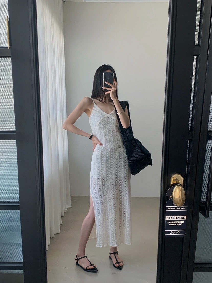 VERANDA韓國直郵實拍女士新品26夏季職業推薦熱賣連衣裙蕾絲VERANDA連衣裙