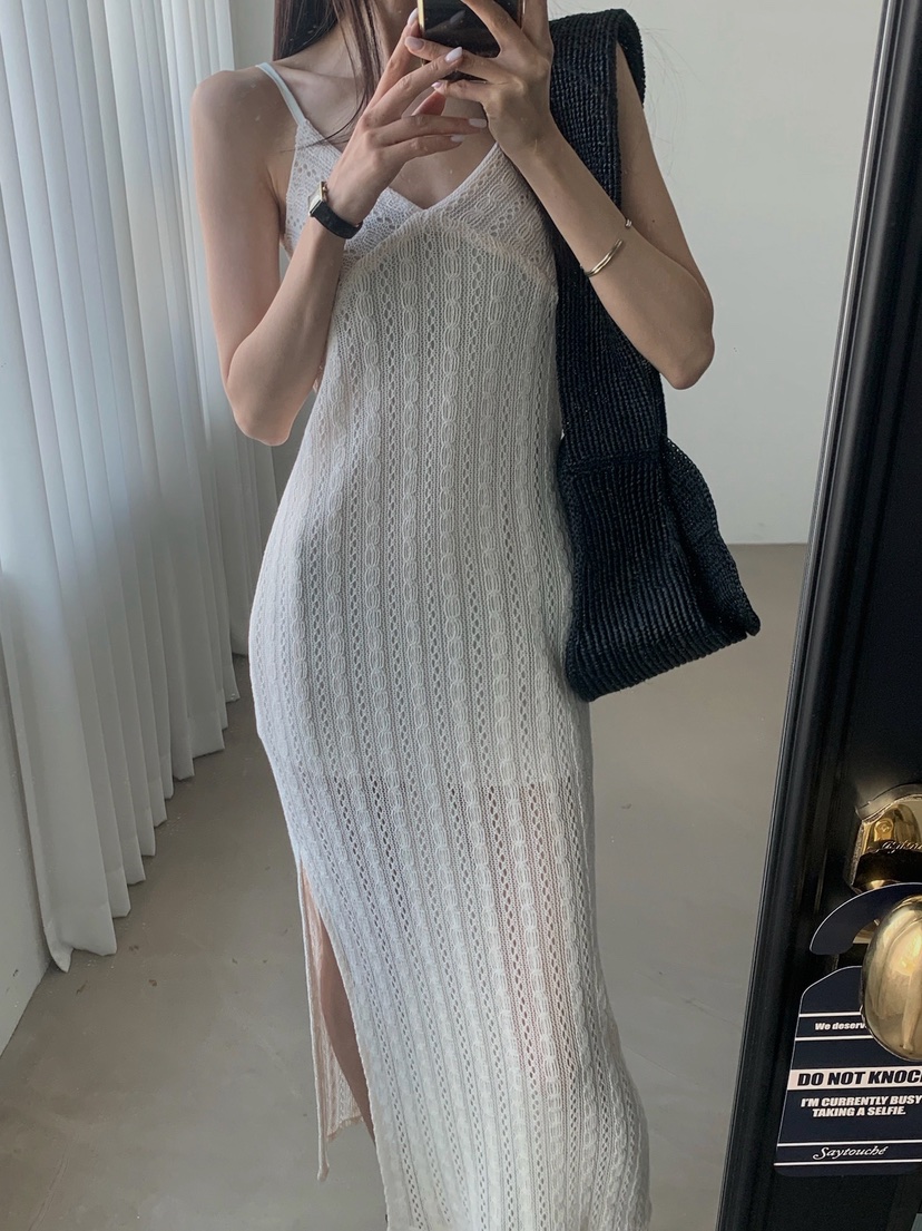 VERANDA韓國直郵實拍女士新品26夏季職業推薦熱賣連衣裙蕾絲VERANDA連衣裙