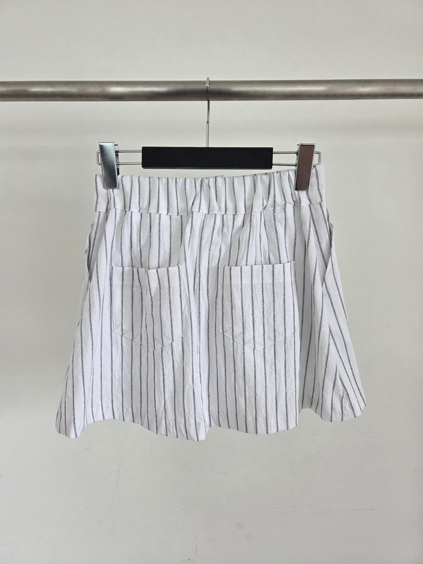 VERANDA韓國東大門直郵女士新款26春夏時尚熱賣休閑短裙條紋VERANDA短裙