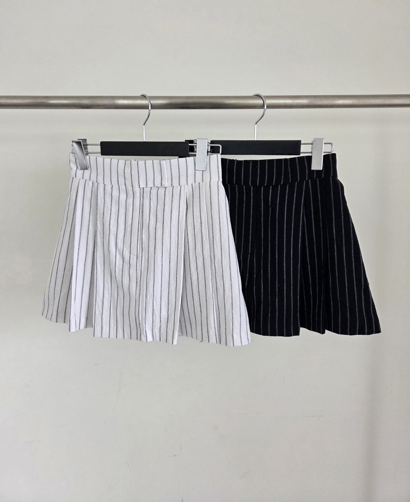 VERANDA韓國東大門直郵女士新款26春夏時尚熱賣休閑短裙條紋VERANDA短裙