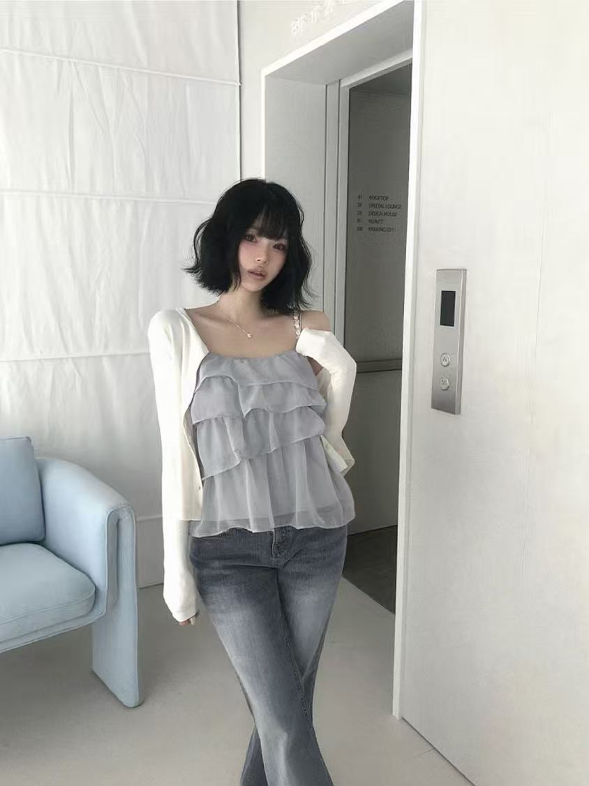 CLEVERGARDEN韓國東大門代購女裝新款熱賣26夏季吊帶背心CLEVERGARDEN吊帶/背心