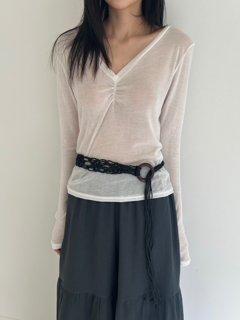ME MO韓國直郵女士新品時尚推薦26春夏職業休閑人氣腰帶ME MO腰帶圖色1黑色