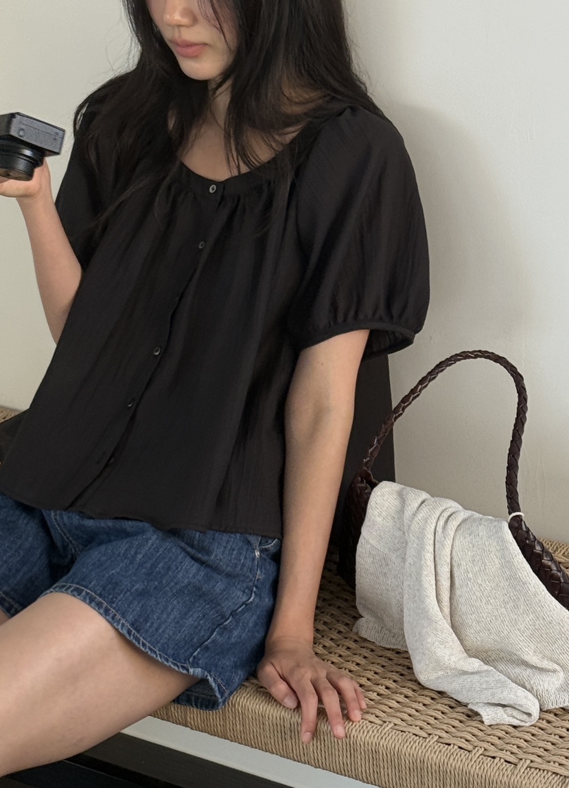 AMY GRACE-A韓國直郵實拍女士新品熱賣26春夏襯衫蕾絲衫AMY GRACE襯衫/蕾絲衫