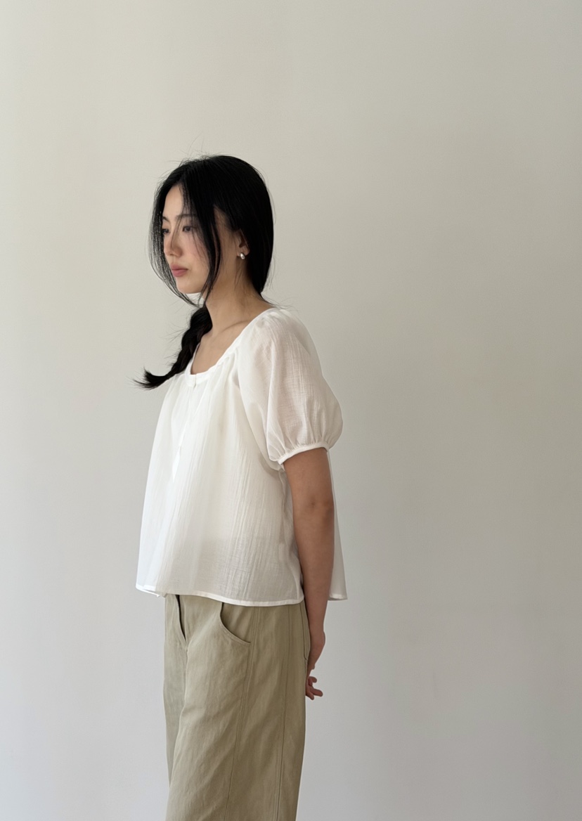 AMY GRACE-A韓國直郵實拍女士新品熱賣26春夏襯衫蕾絲衫AMY GRACE襯衫/蕾絲衫