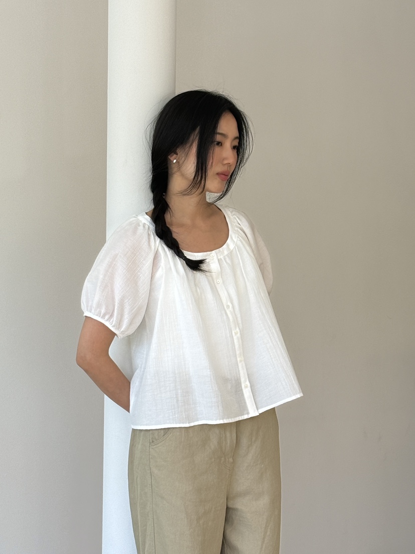 AMY GRACE-A韓國直郵實拍女士新品熱賣26春夏襯衫蕾絲衫AMY GRACE襯衫/蕾絲衫