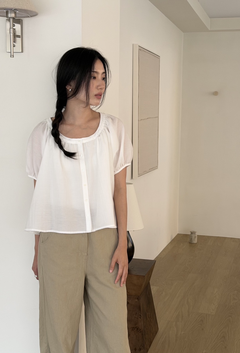 AMY GRACE-A韓國直郵實拍女士新品熱賣26春夏襯衫蕾絲衫AMY GRACE襯衫/蕾絲衫