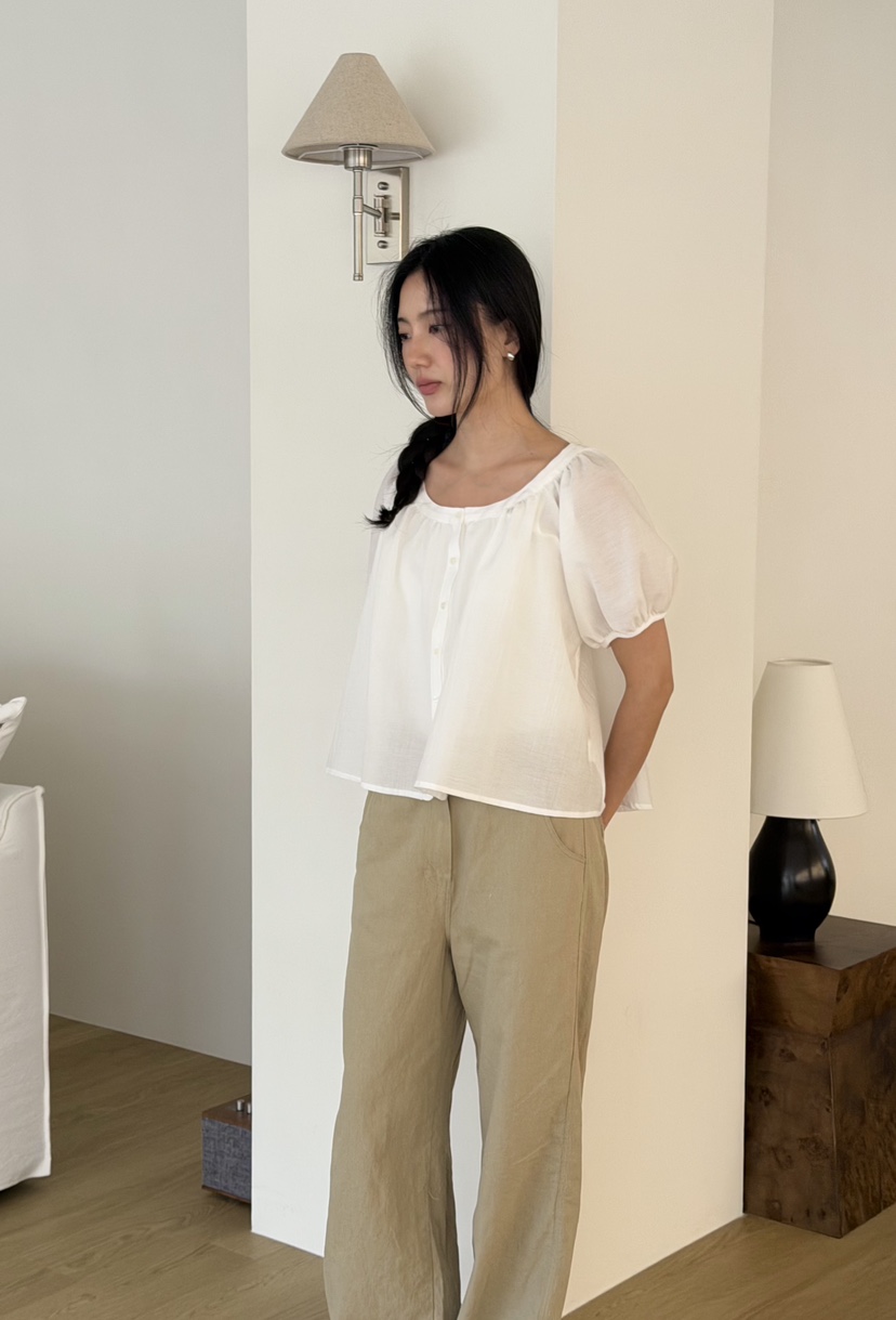 AMY GRACE-A韓國直郵實拍女士新品熱賣26春夏襯衫蕾絲衫AMY GRACE襯衫/蕾絲衫