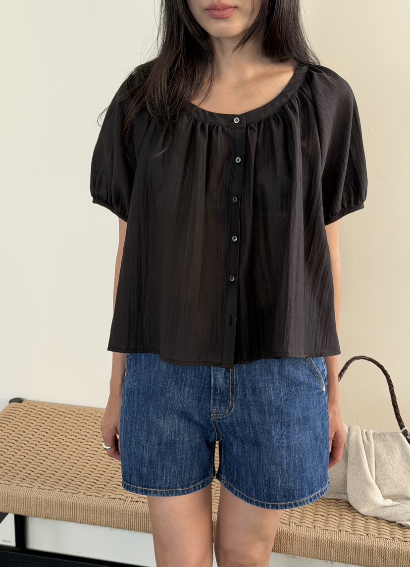 AMY GRACE-A韓國直郵實拍女士新品熱賣26春夏襯衫蕾絲衫AMY GRACE襯衫/蕾絲衫圖色1