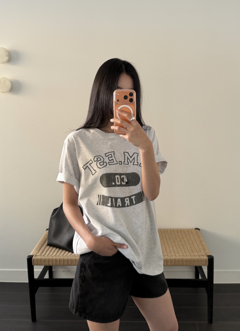 AMY GRACE-A韓國代購女士新品休閑推薦熱賣人氣26春夏T恤AMY GRACET恤圖色3